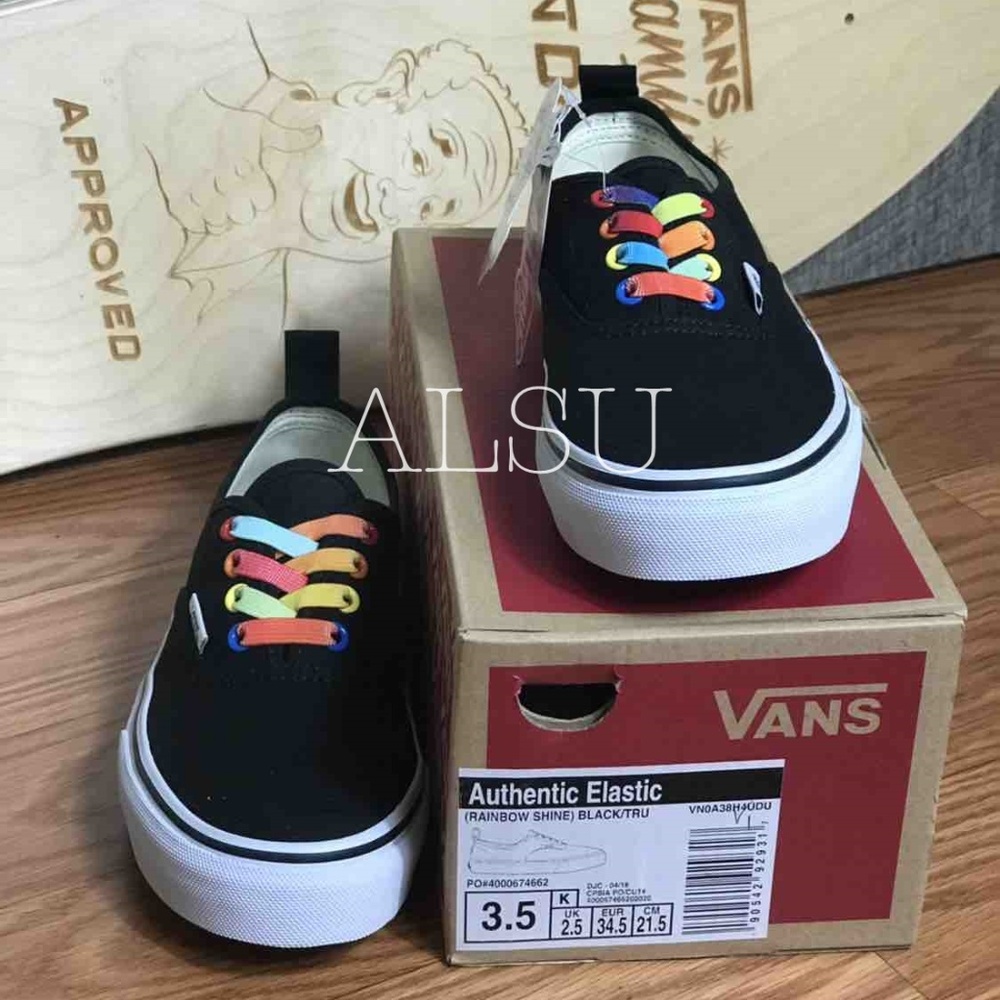 VANS Authentic Rainbow Shine Black Kid’s AUTHENTIC - Picture 4 of 8